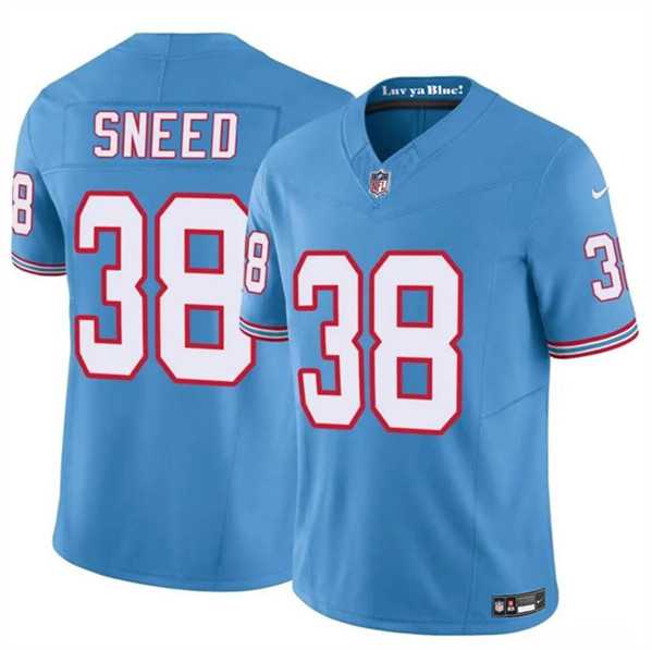 Men & Women & Youth Tennessee Titans #38 LJarius Sneed Blue 2024 F.U.S.E. Throwback Vapor Limited Stitched Jersey